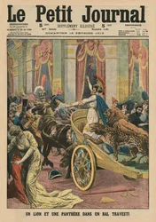 Princezna Radziwill na maškarním plese v Římě, ilustrace přední obálky z 